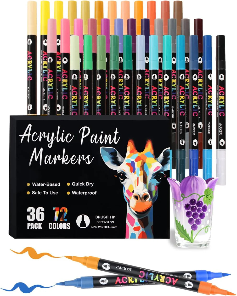 Dual Color Kids Acrylic Paint Markers