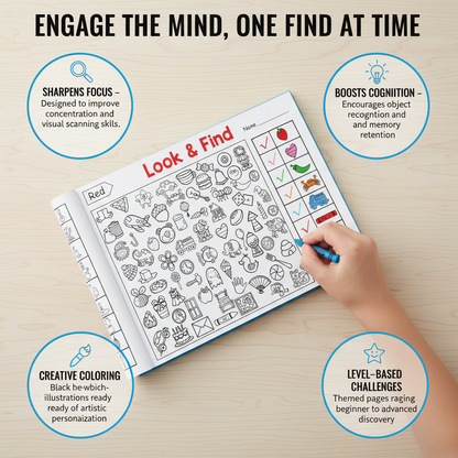 Look & Find – A Kid’s Focus & Color Activity Book